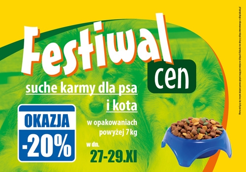 Festival prices, dry food for dogs and cats Kakadu 27-29.11.2015