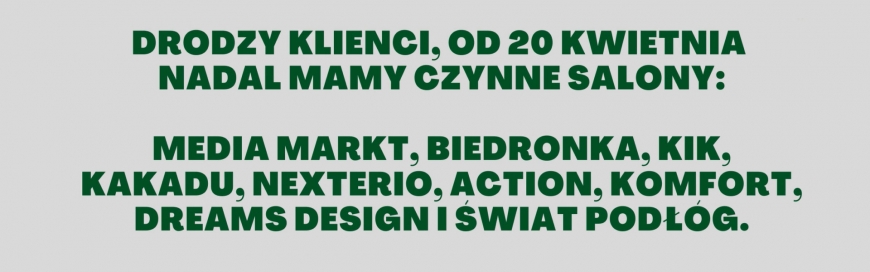 Salony czynne od 20.04