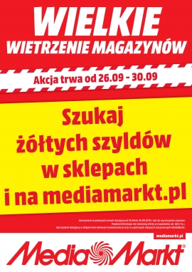 Media Markt  | WIELKIE WIETRZENIE MAGAZYNÓW!